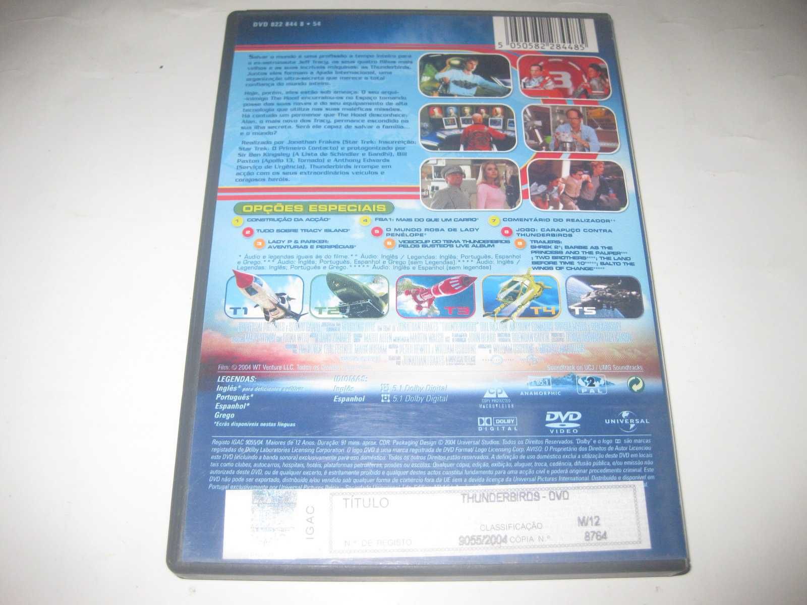 DVD "Thunderbirds" com Bill Paxton