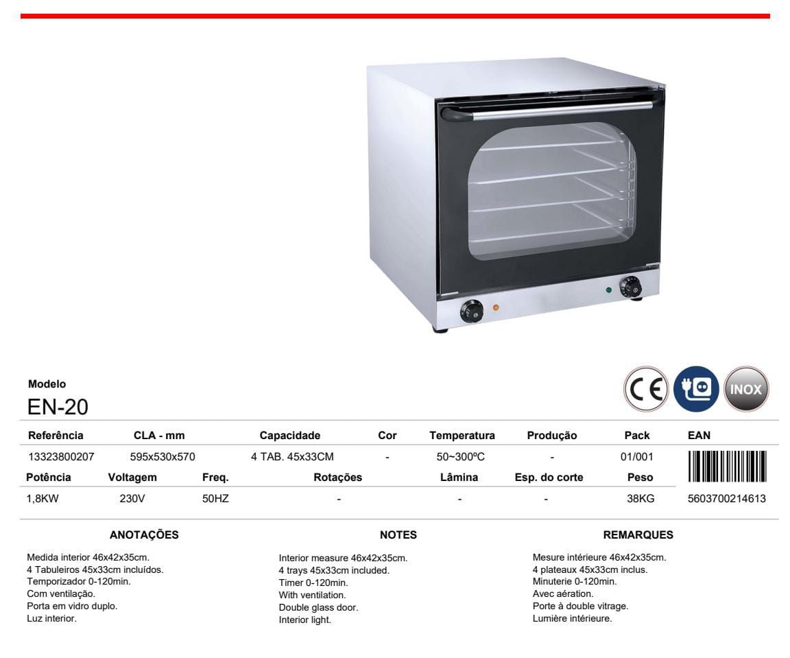 Forno restauração ventilado 6 meses de uso