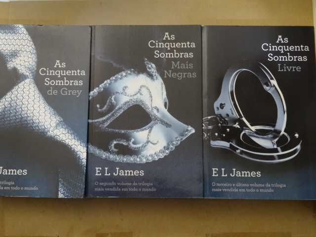 As Cinquenta Sombras de Grey de E L James - 3 Volumes