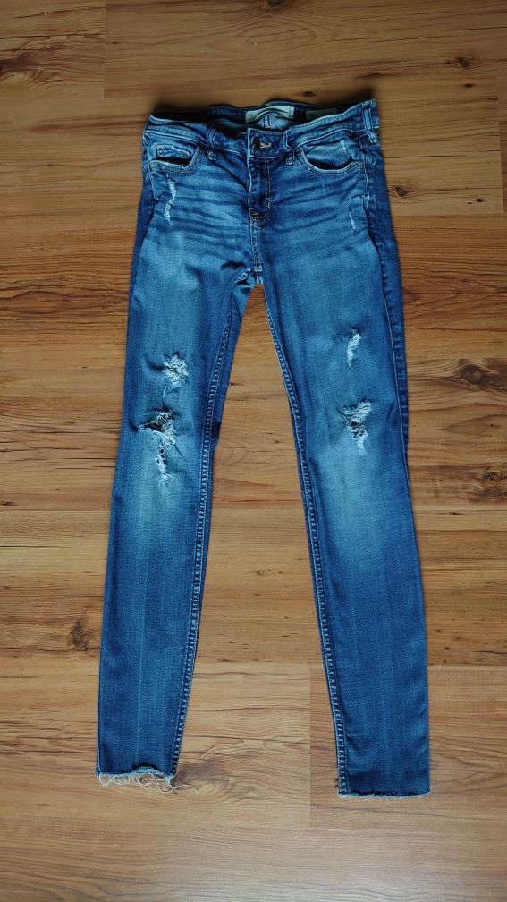 Hollister jeansy damskie Low Rise Super Skinny 26/28 Rozciągliwe