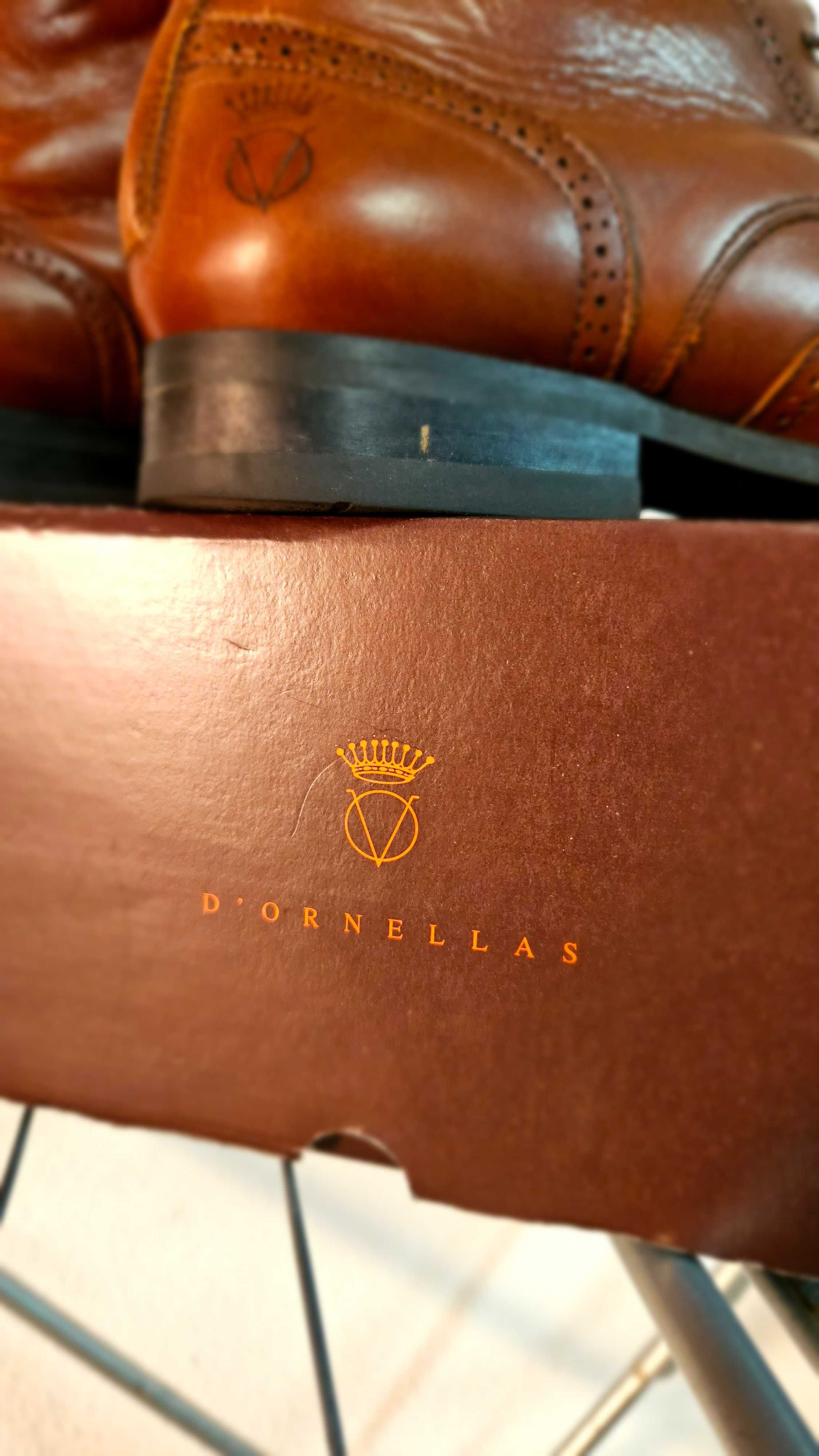 Botas Produção Artesanal D´Ornellas - Homem em Pele Castanha Tam. 41,5