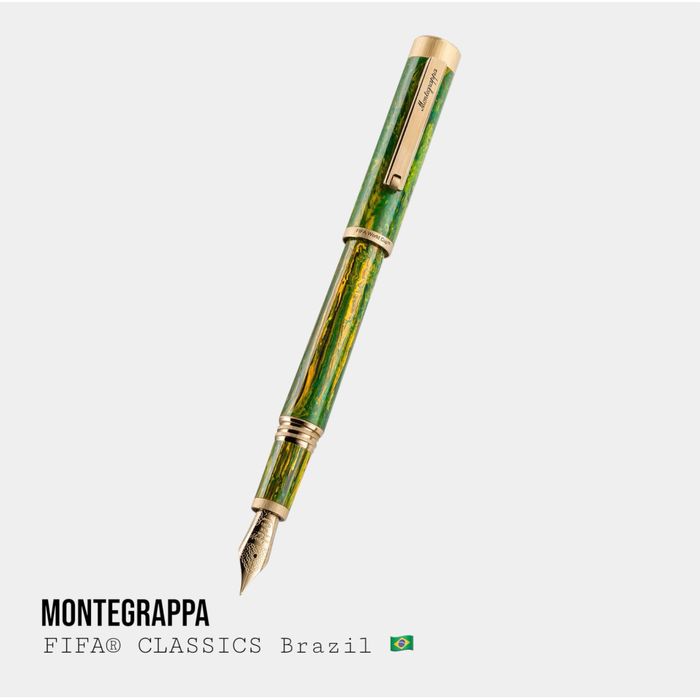 Пір’яна Ручка Montegrappa FIFA Brazil | Ліміт 100 шт | 14K золоте перо