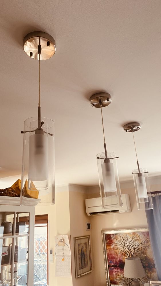 Zestaw 3 lamp wiszących Salon Przedpokój