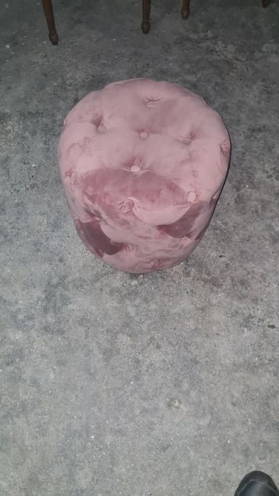 puff rosa claro para quarto