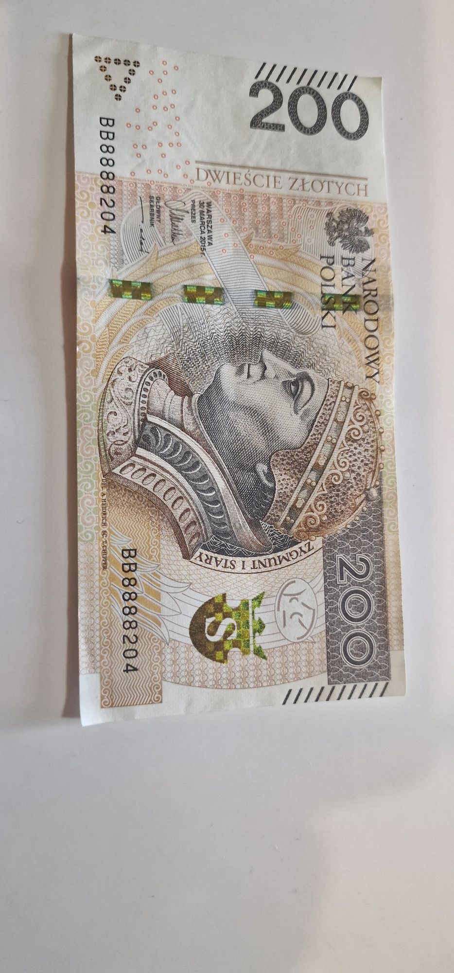 200 zł z fajna serią i nr
