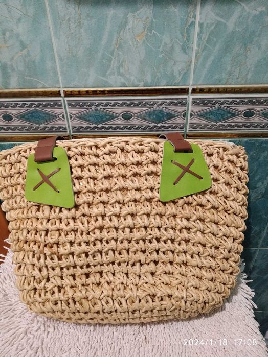 Сумка из натуральной соломки