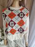 Damski sweter gant kremowy s 36 luźny