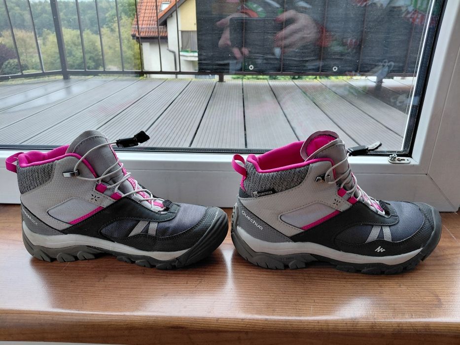 Buty QUECHUA Crossrock Mid wodoodporne rozm. 35 jak NOWE