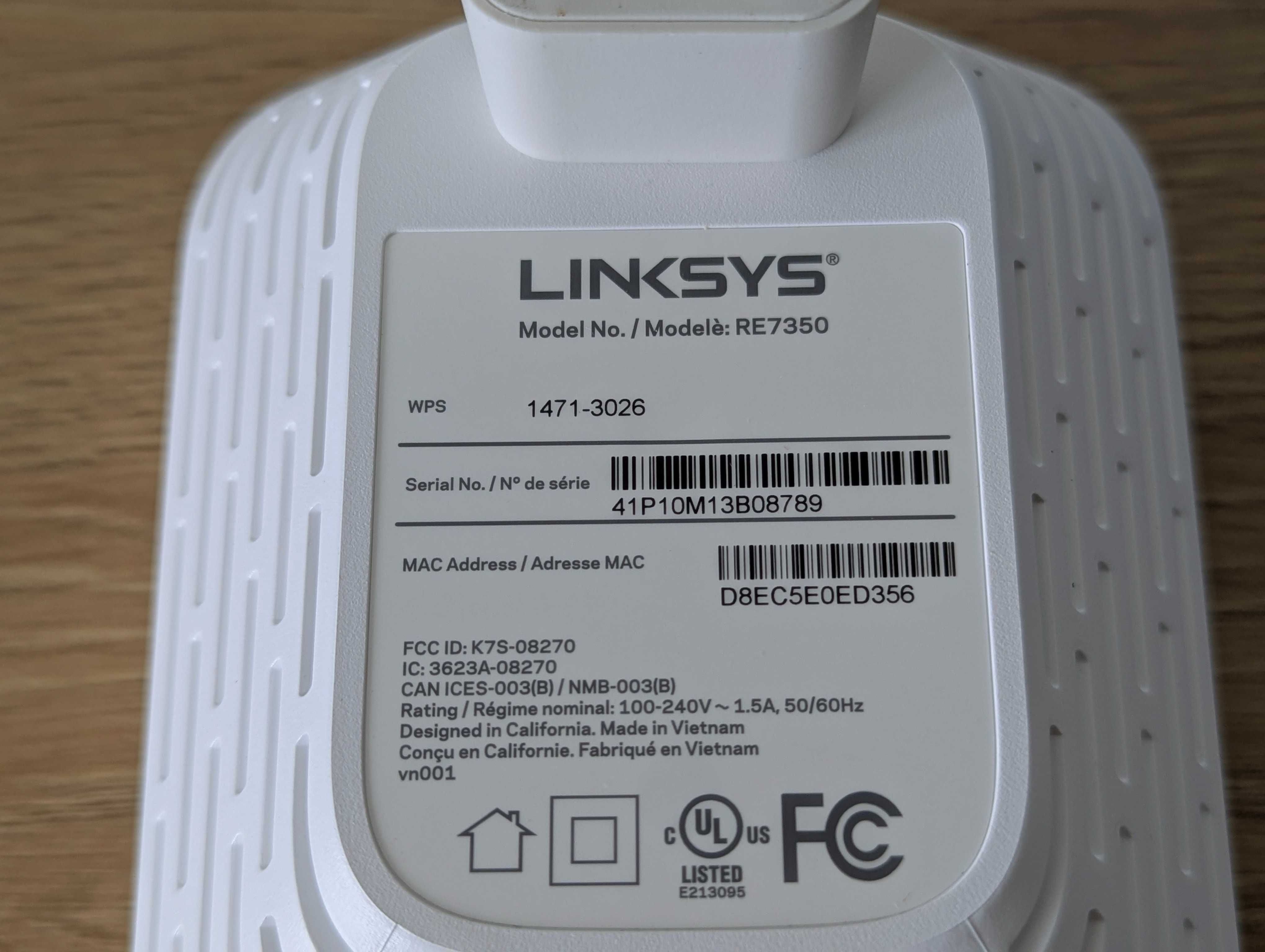 Linksys RE7350 AX1800 Wi-Fi 6 точка доступа розширювач репітер  USA