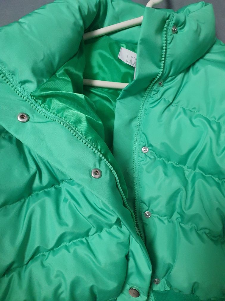 Pikowana kurtka damska zielona 40