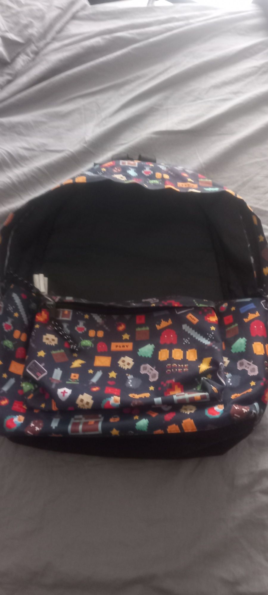 Mochila escolar motivo jogos