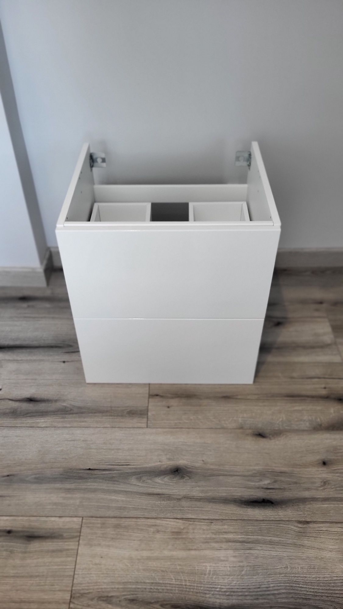 Szafka pod umywalkę wisząca 50 cm biała
