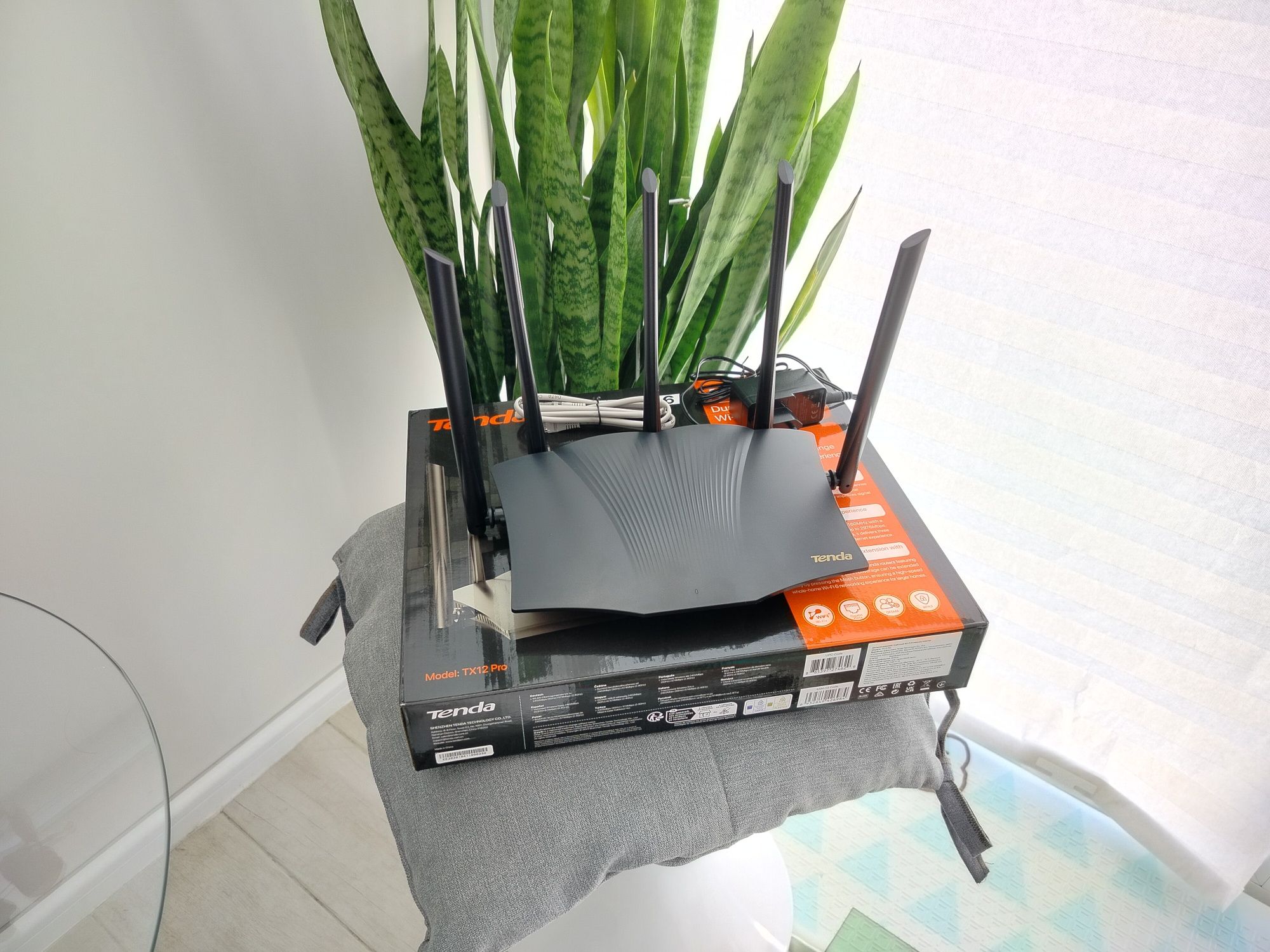 Роутер WiFi6 Tenda TX12 Pro гігабітний AX3000/ Маршрутизатор 1 Гбіт/с