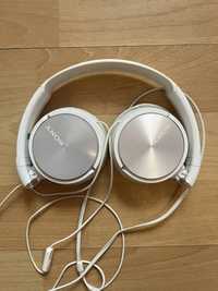 Słuchawki SONY białe przewodowe