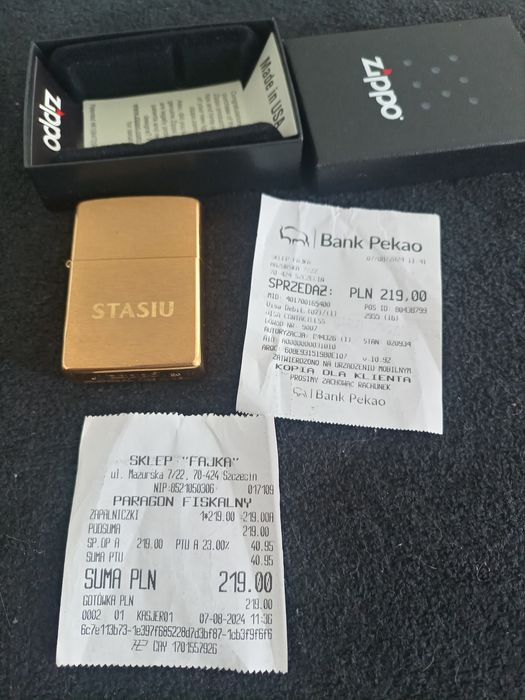 Zapalniczka ZIPPO/ Idealny prezent dla Stanisława (Stasia)