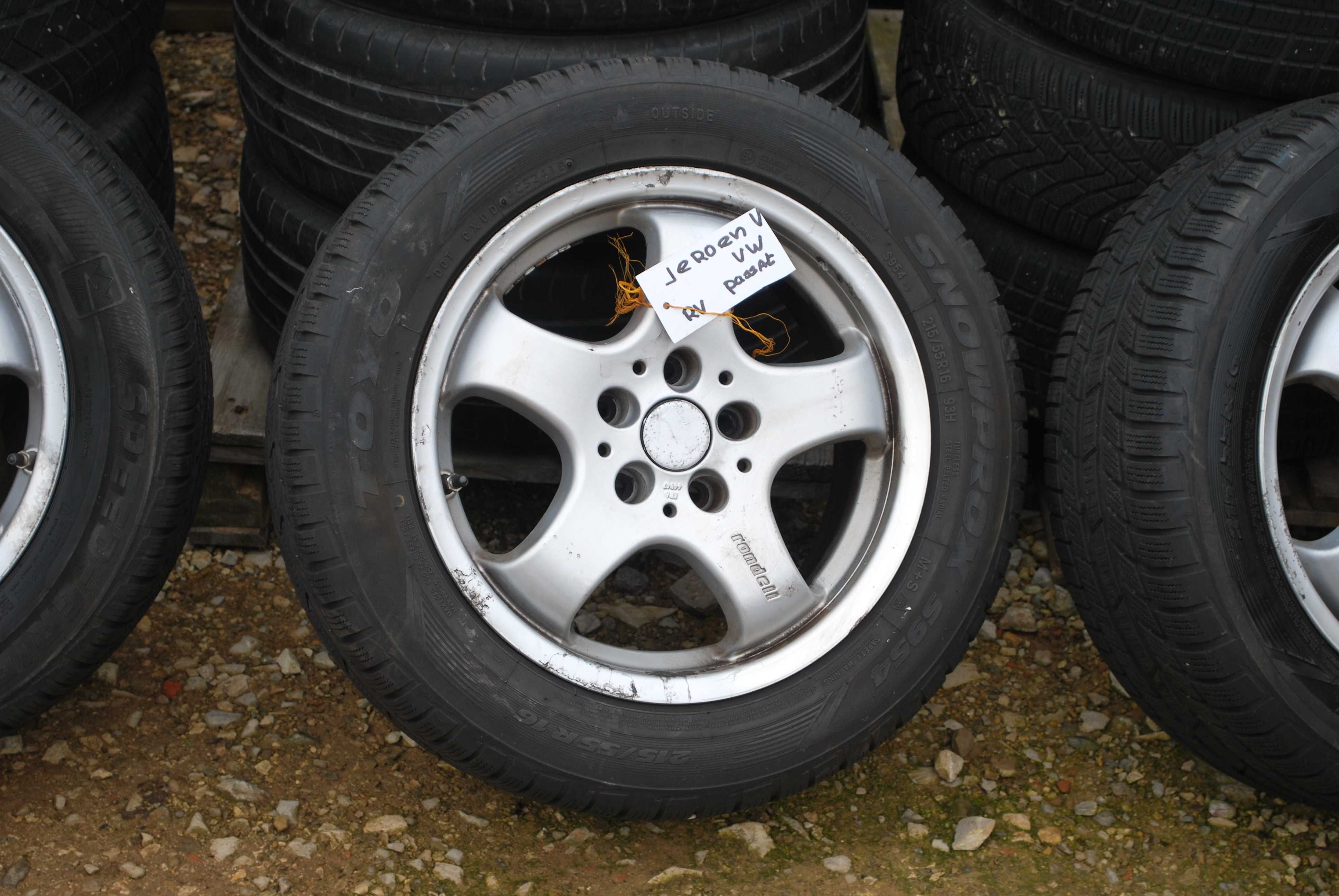 Koła 215/55 R16 5x112 Alufelgi + opony VW Skoda Audi Na zapas Cena/Szt