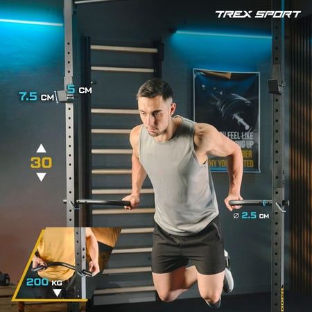 Drążek stacjonarny do podciągania poręcze do ćwiczeń dipów 300kg Trex