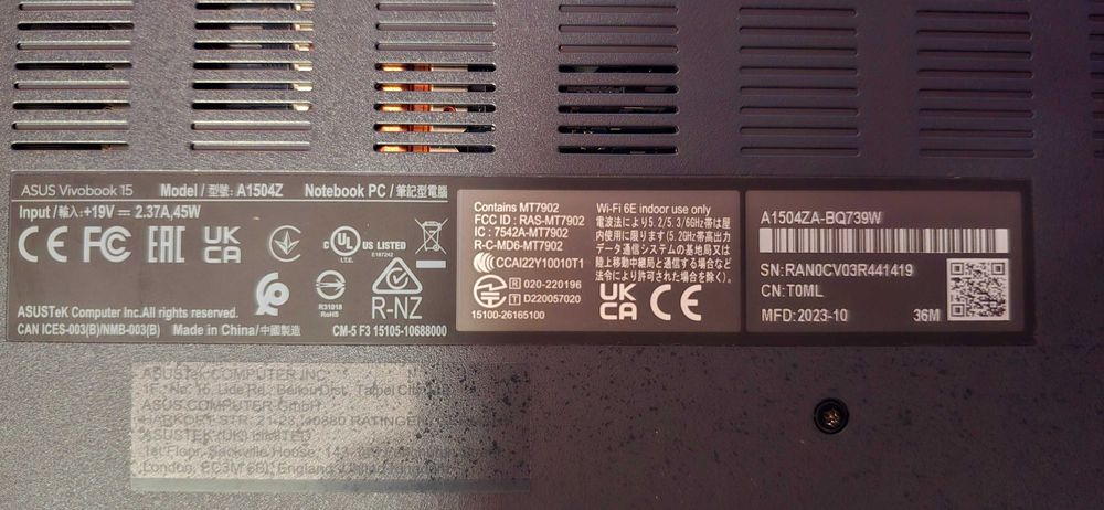 ASUS Vivobook 15 i5/16GB/512GB NVMe – WiFi 6E – Gwarancja!