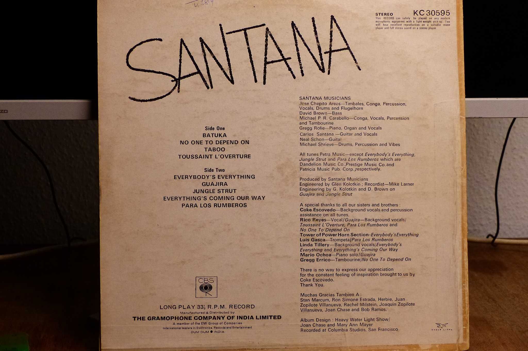 LP SANTANA Santana 3rd Album BDB- India