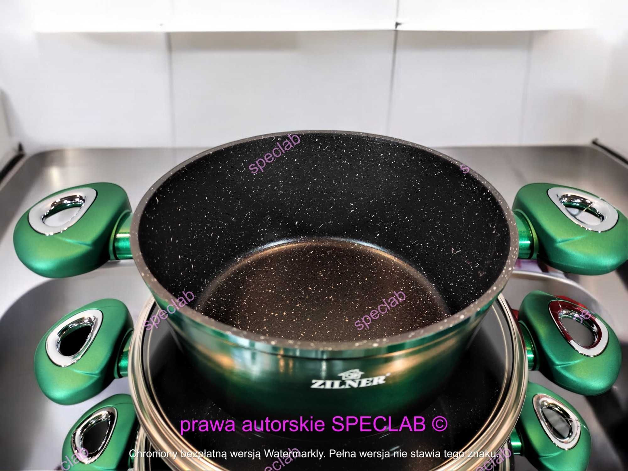 Garnki marmurowe  ZL 8542 zestaw garnków z patelniami i nożami