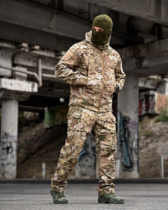 Тактичний костюм мультикам софшел осінь-зима, военный костюм мужской