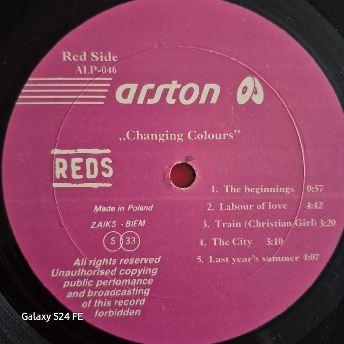 Płyta winylowa/Reds-Changing colours/1989r/Mint