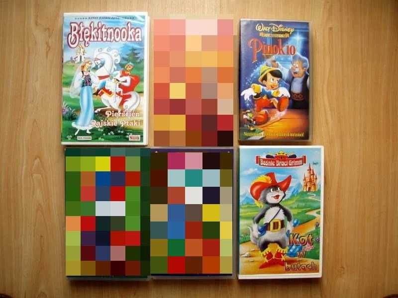 Bajki na kasetach VHS.