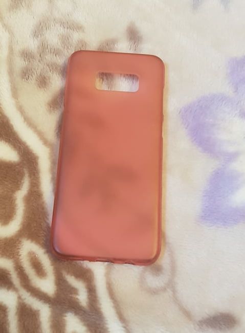 Capa em silicone rosa para Samsung S8+