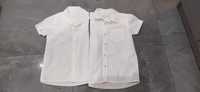 Białe koszule z krótkim rękawem r.128