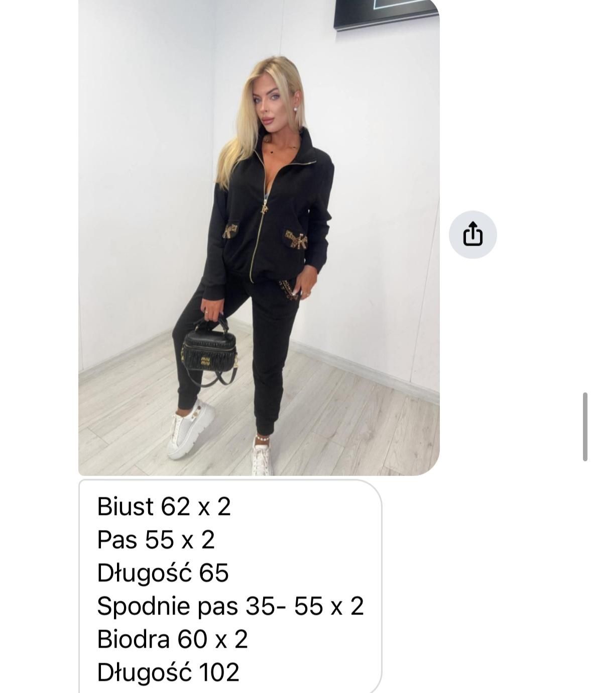 Elegancki komplet dres z cyrkoniami dwa kolory logo paparazzi