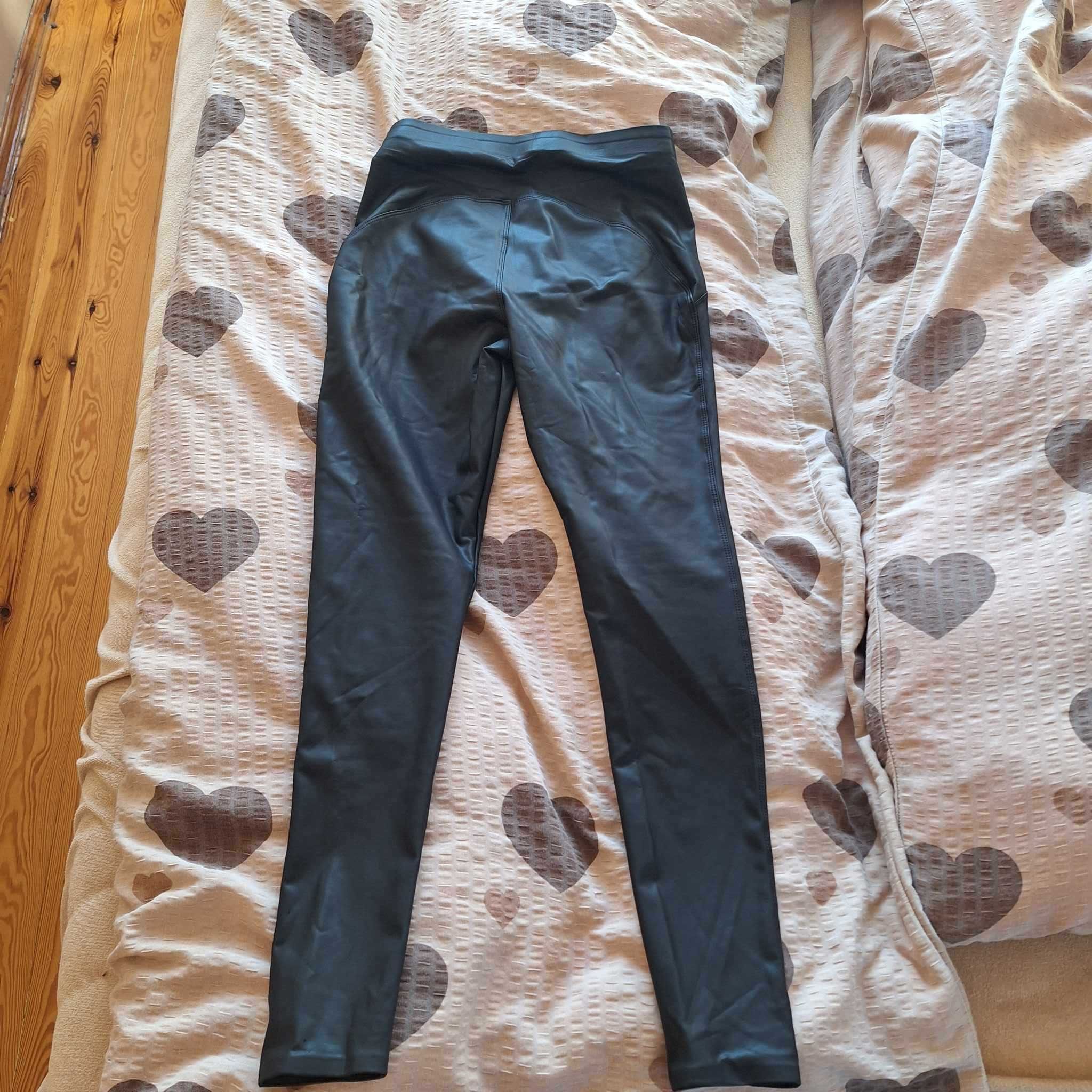 Legginsy skórzane nowe