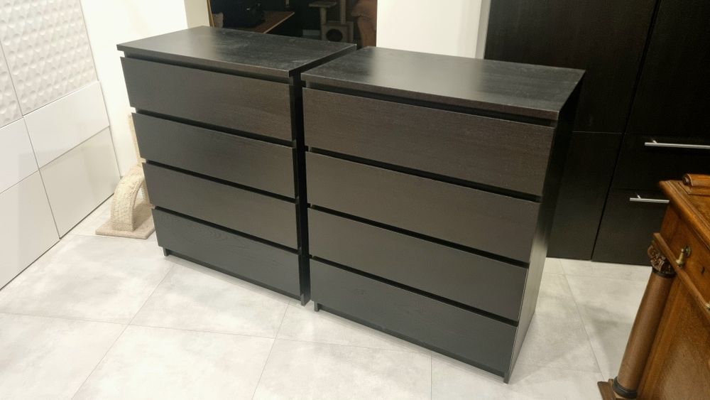 Ikea komody Malm i słupki Besta