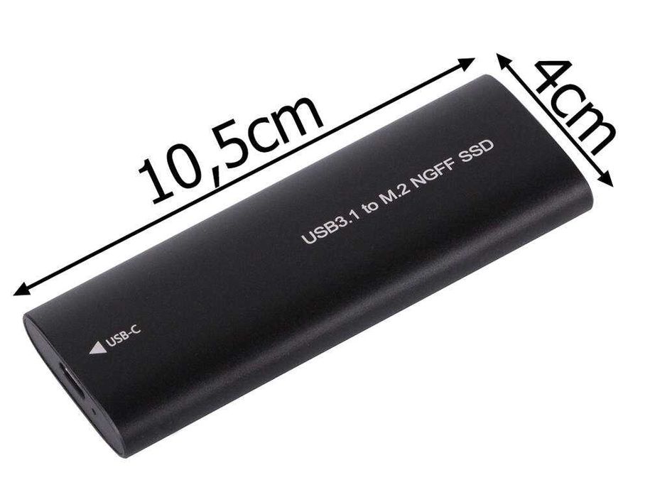Obudowa adapter dysku kieszeń m.2 sata ngff usb typ-c 3.1  2230/2280mm