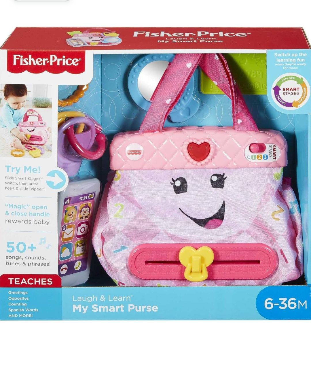 Fisher price інтерактивна музикальна розумна  сумочка