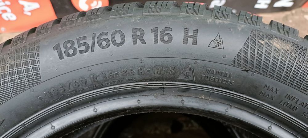 2 x opony (nr.1201) 185/60R16 86H Continental WinterContact TS860