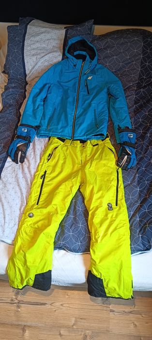 Kurtka narciarska 4F, spodnie narciarskie Elbrus, rękawiczki 4F. Kompl