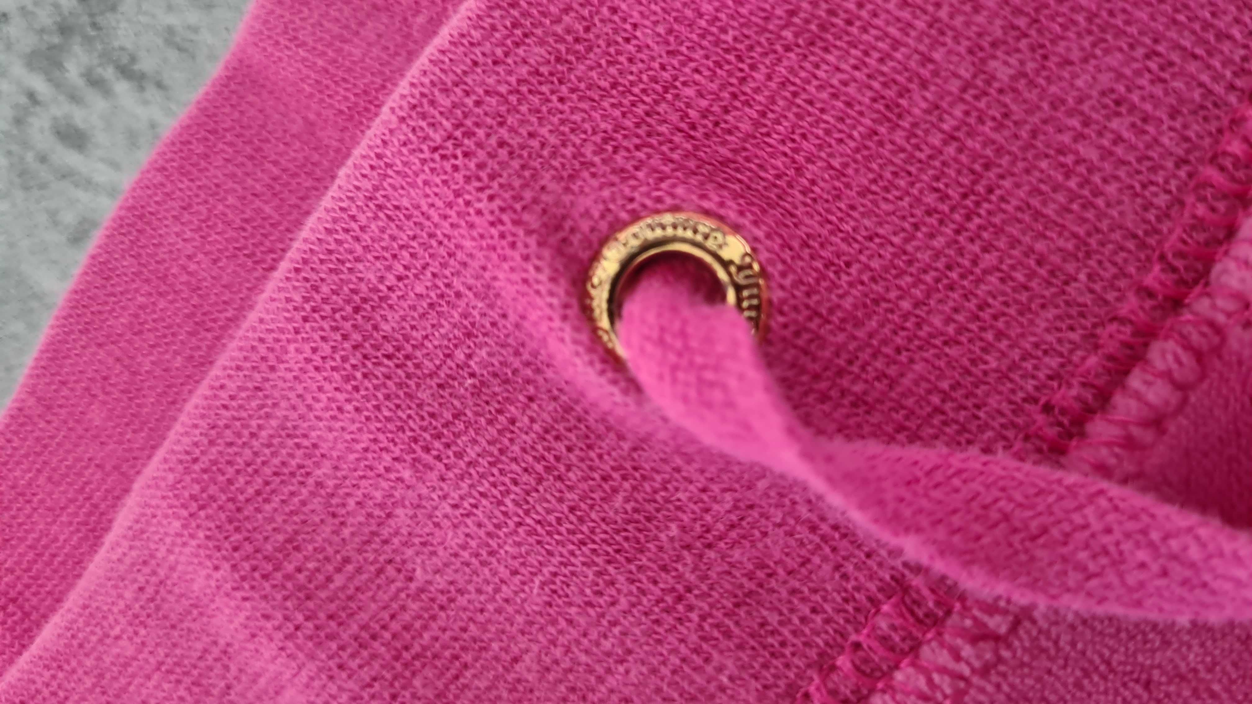 Komplet dresy bluza i spodnie welurowy Juicy Couture. Pudrowy różowy
