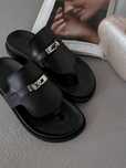 р36-40 Шльопанці Empire sandal Hermes Leather Black