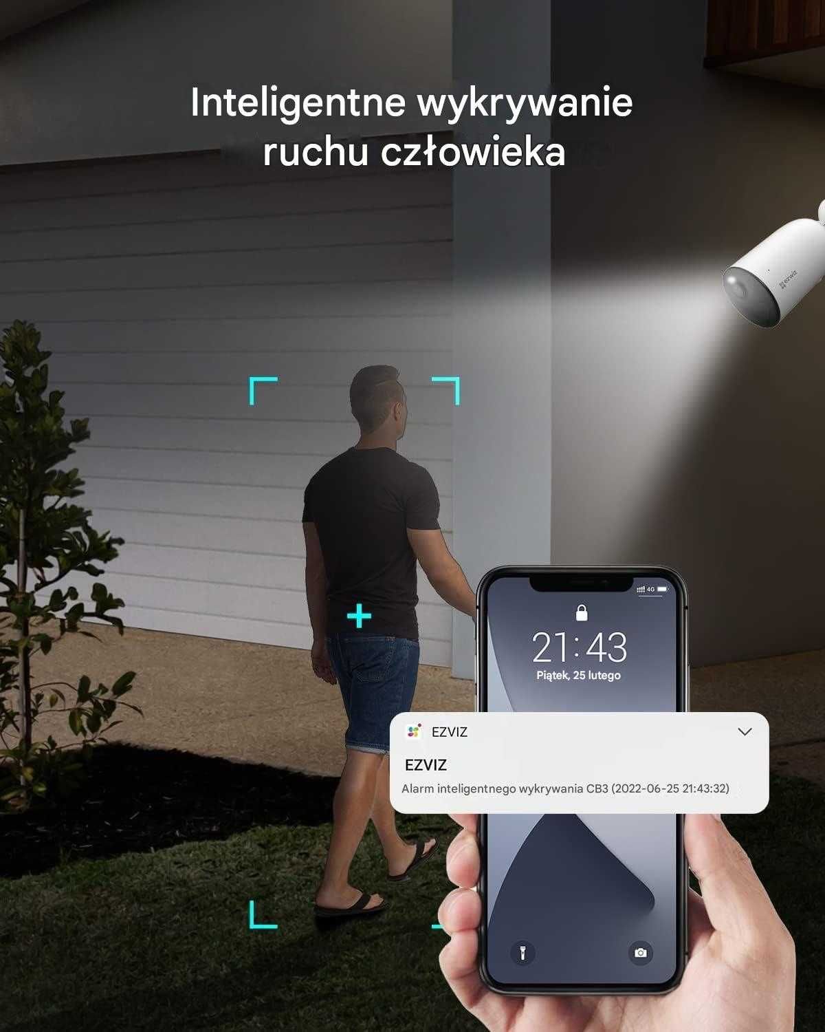Kamera WiFi EZVIZ CB3 Full HD z detekcją ruchu i audio – powystawowa