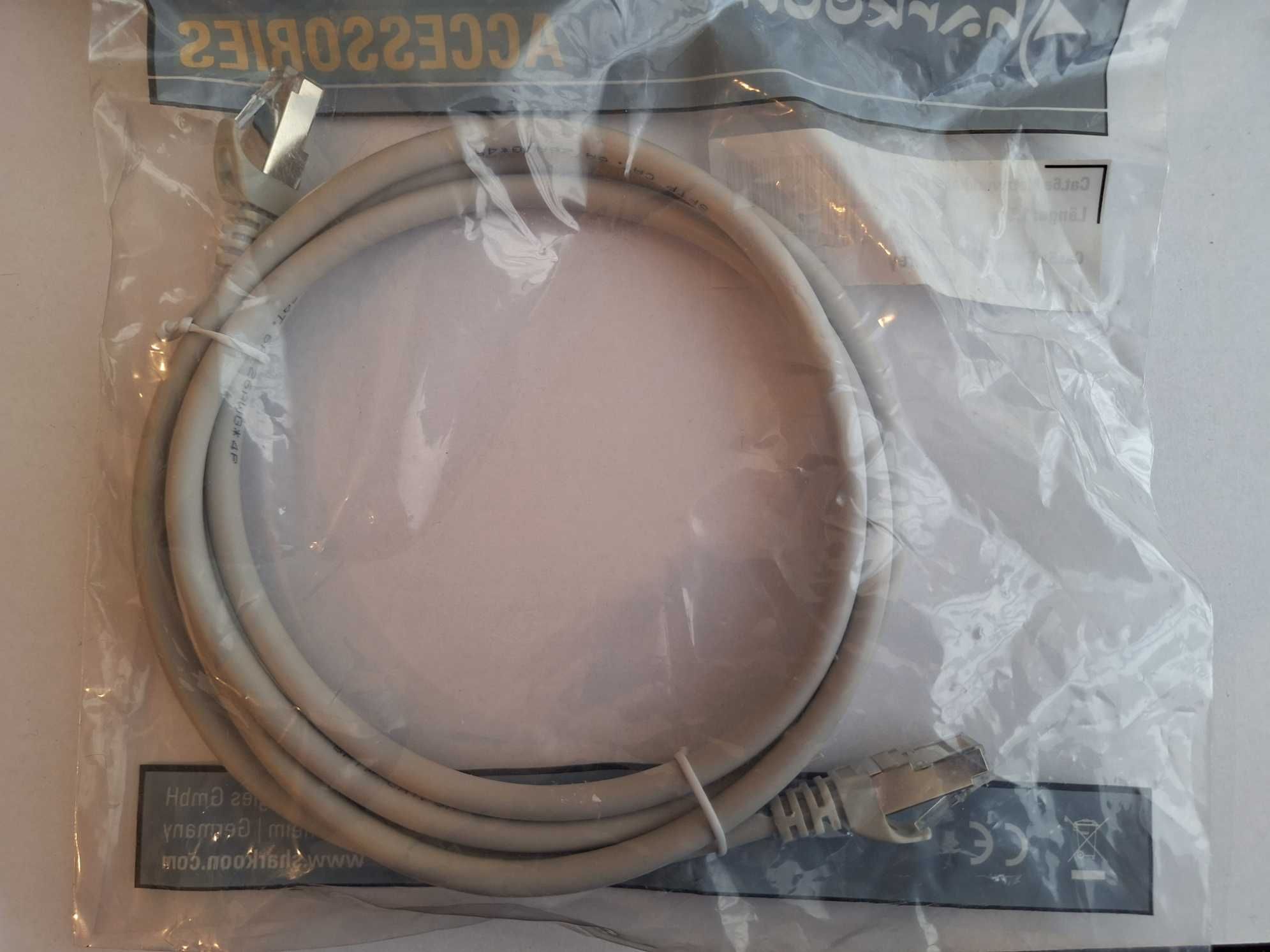 Kabel sieciowy RJ-45 / Sharkoon / Szary / 1.5m / kat.6a