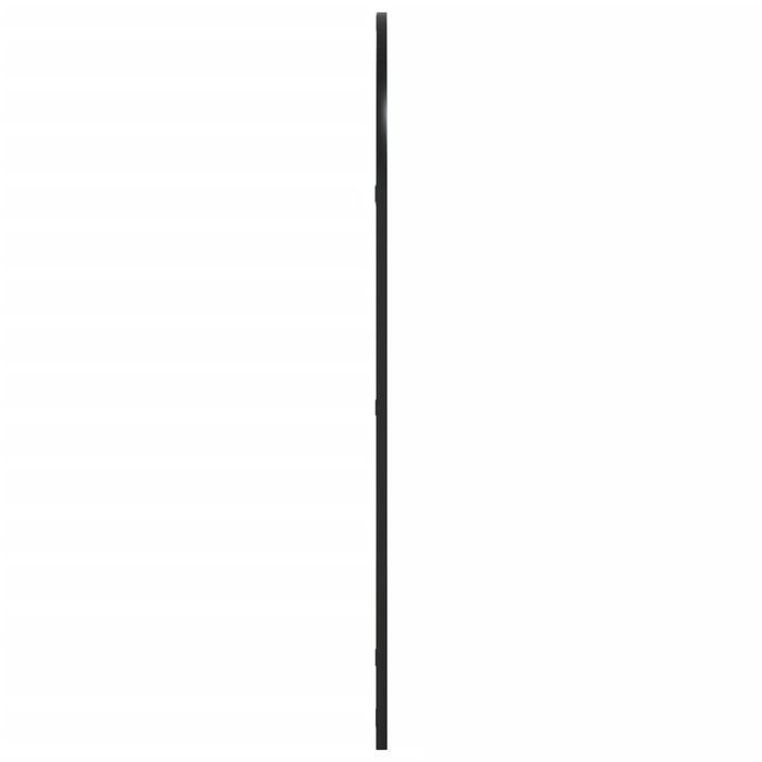 vidaXL Lustro ścienne, czarne, 60x100 cm, zakończone łukiem, żelazo