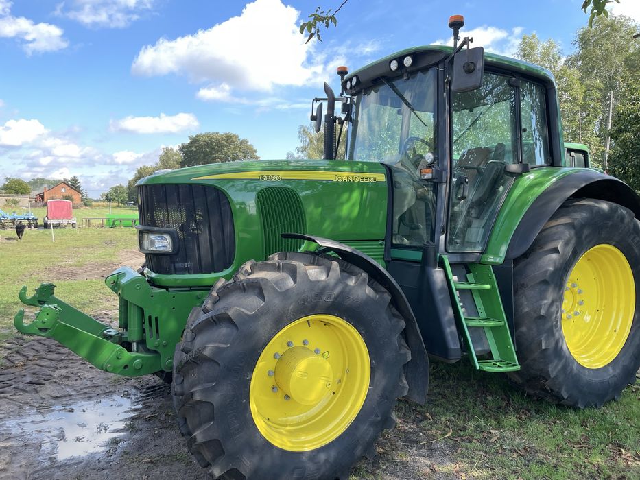John Deere 6830, power quad 50km/h pneumatyka, TLS.