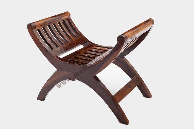Krzesło rzymskie indyjska ławeczka fotel kolonialny