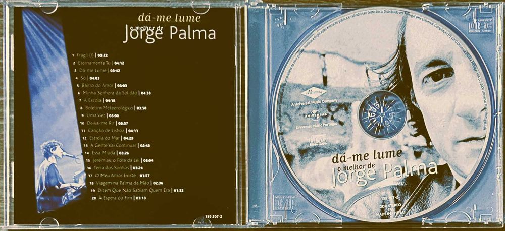 Jorge Palma - Dá-me lume - o melhor de Jorge Palma - 2000 - CD
