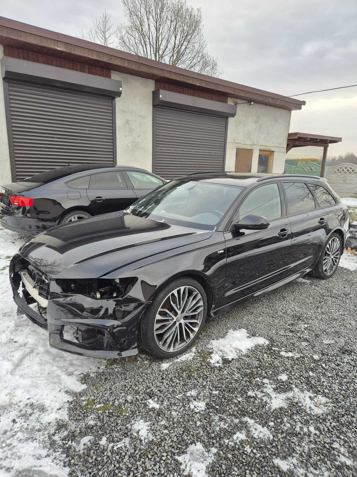 AUDI A6 C7 lift RELINGI DACHOWE komplet czarne S-line ładne lewy prawy