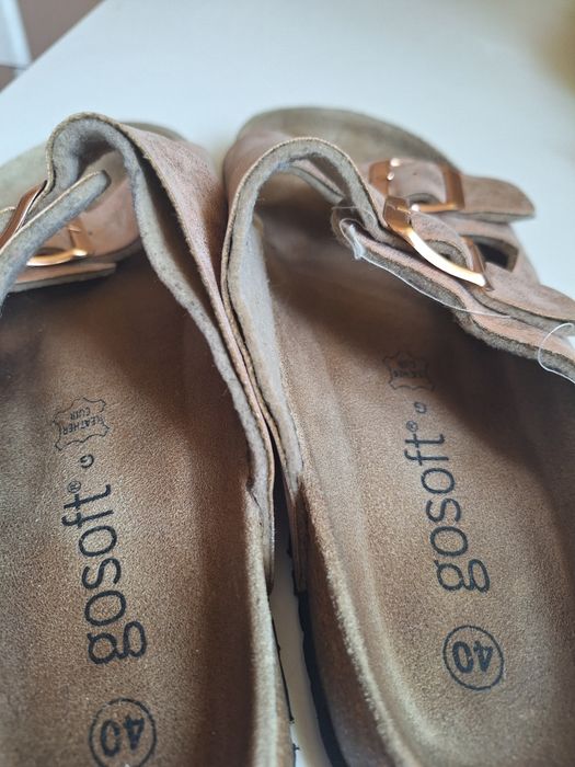 Klapki złote 40 ccc