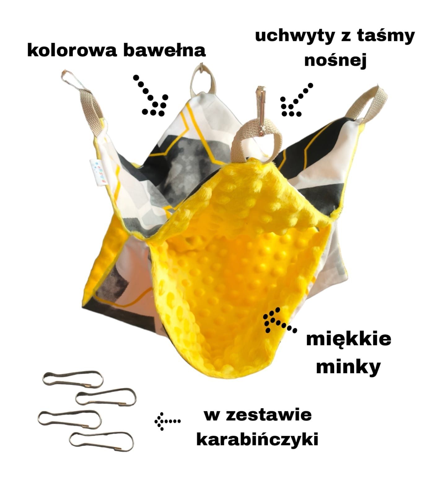 Hamak dla świnki morskiej lub gryzoni, dwie platformy.