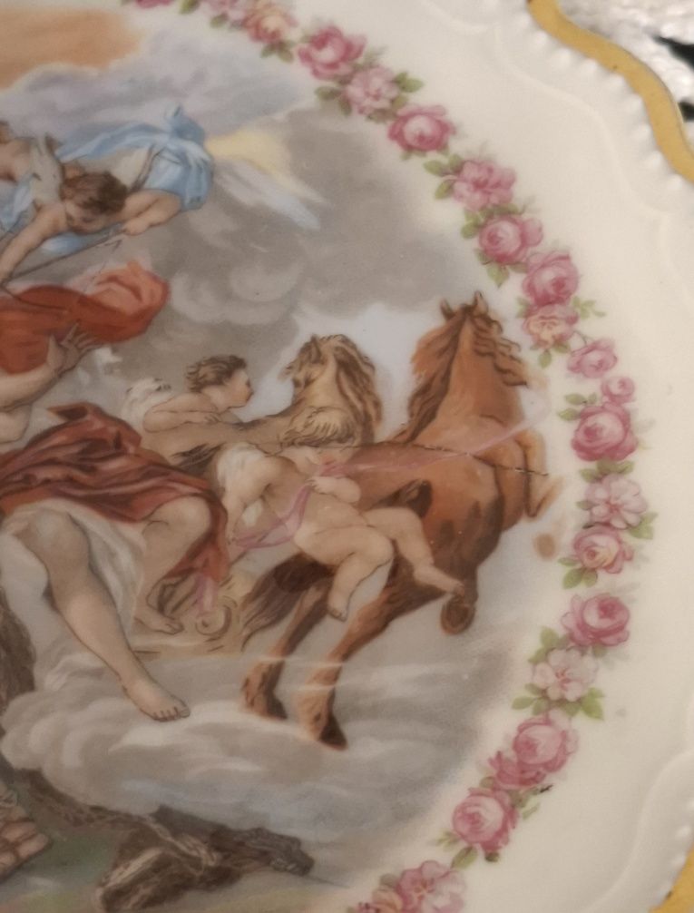 Porcelana 1890 r. Jaworzyna Śląska P.K Silesia talerzyk Eklektyczny