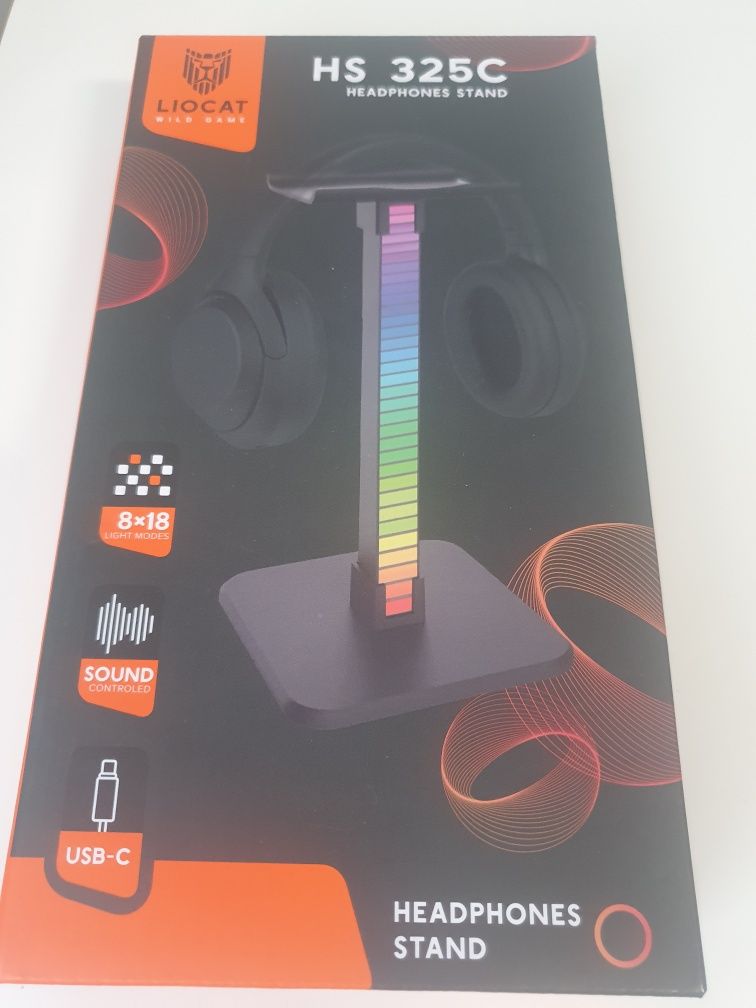 Liocat stojak na słuchawki HS 325C RGB na usb c