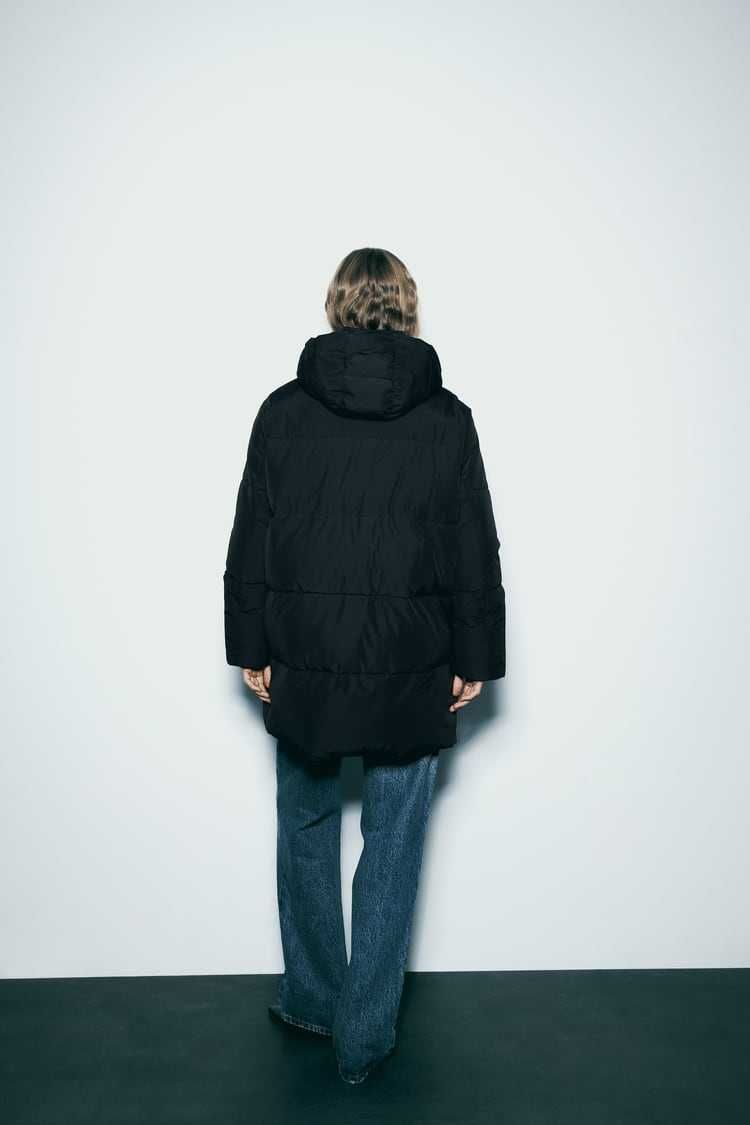 Натуральний пуховик, жіноча куртка Zara (Зара) розмір М